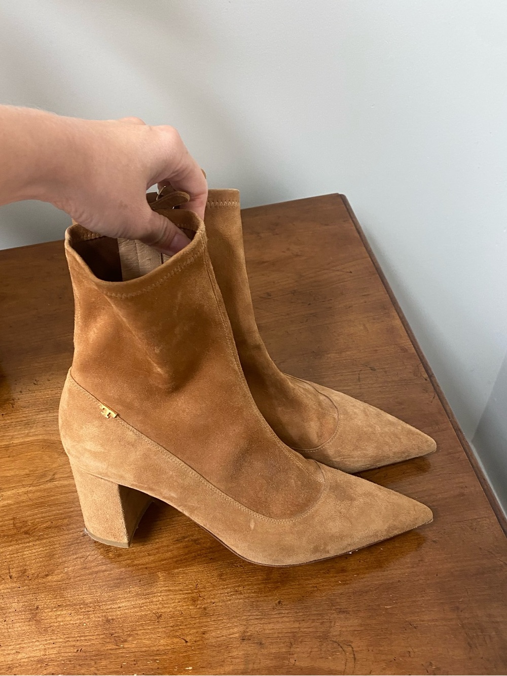 Tory Burch Brown Suede Ankle Boots